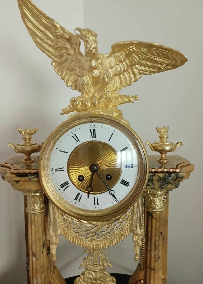 Portico Clock With Eagle Napoleon III-photo-3