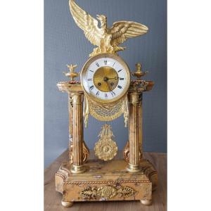 Portico Clock With Eagle Napoleon III