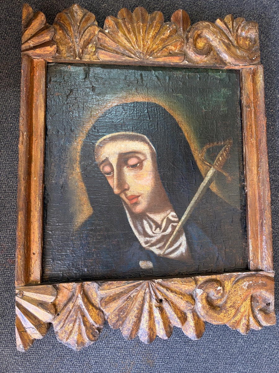 Painting Of A Virgin Of Sorrow 18th Century-photo-2