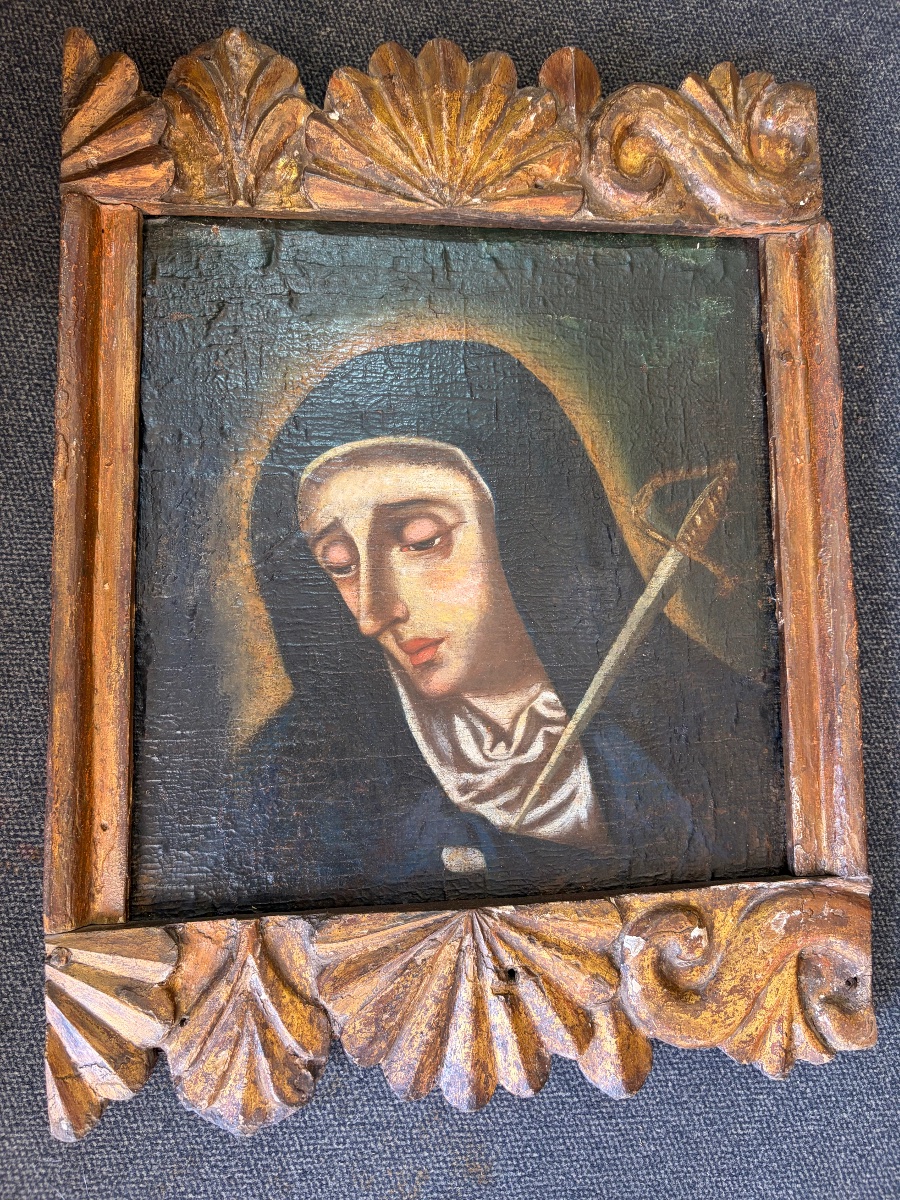Painting Of A Virgin Of Sorrow 18th Century