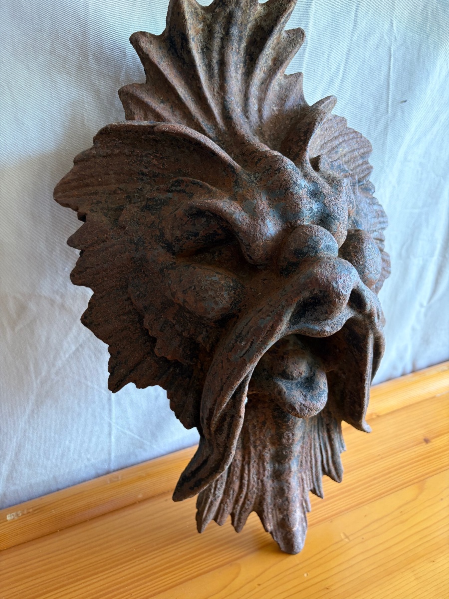 Mascaron ou dégueuloir  de fontaine XIX ème-photo-3