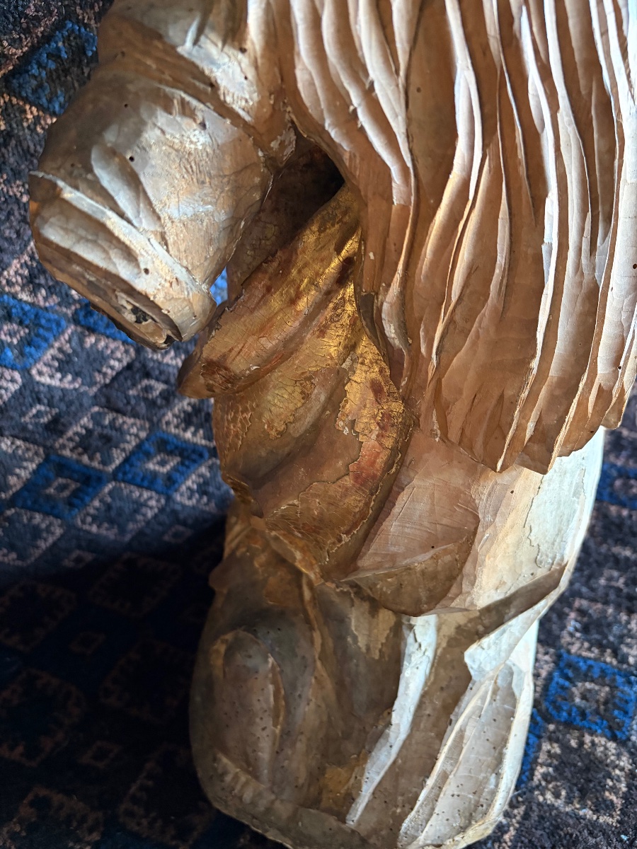 Statue de Marie-Madeleine en bois doré XVIII ème-photo-5