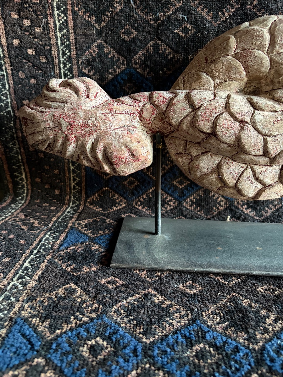 20th-century Wooden Sculpture Of A Dolphin-photo-1