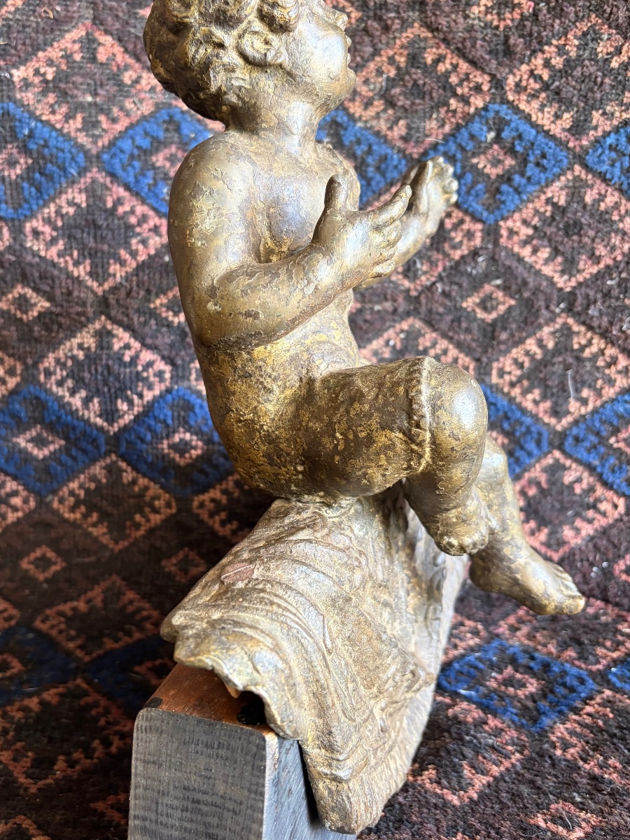 19th-century Bronze Putto-photo-3