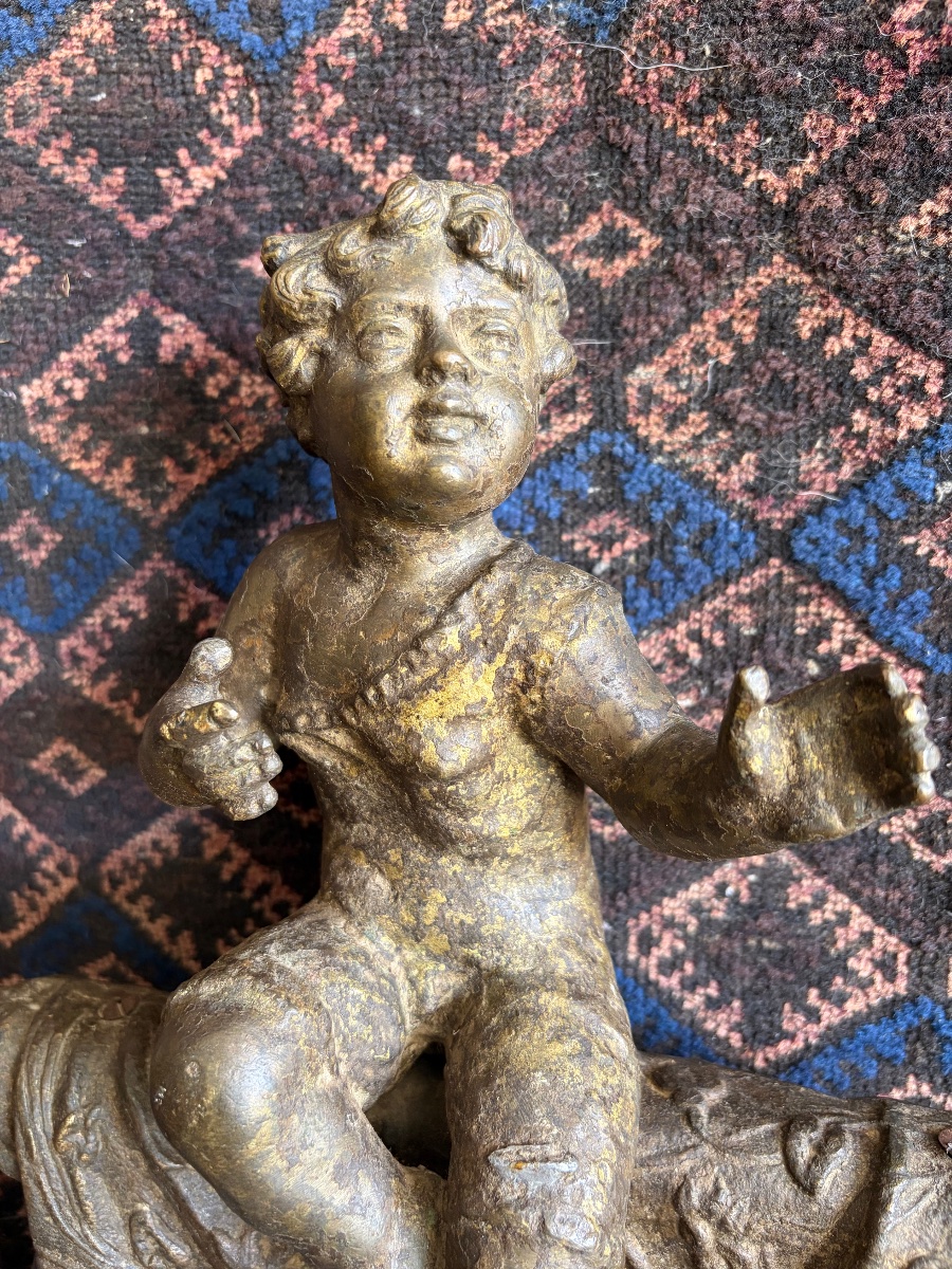 19th-century Bronze Putto-photo-4