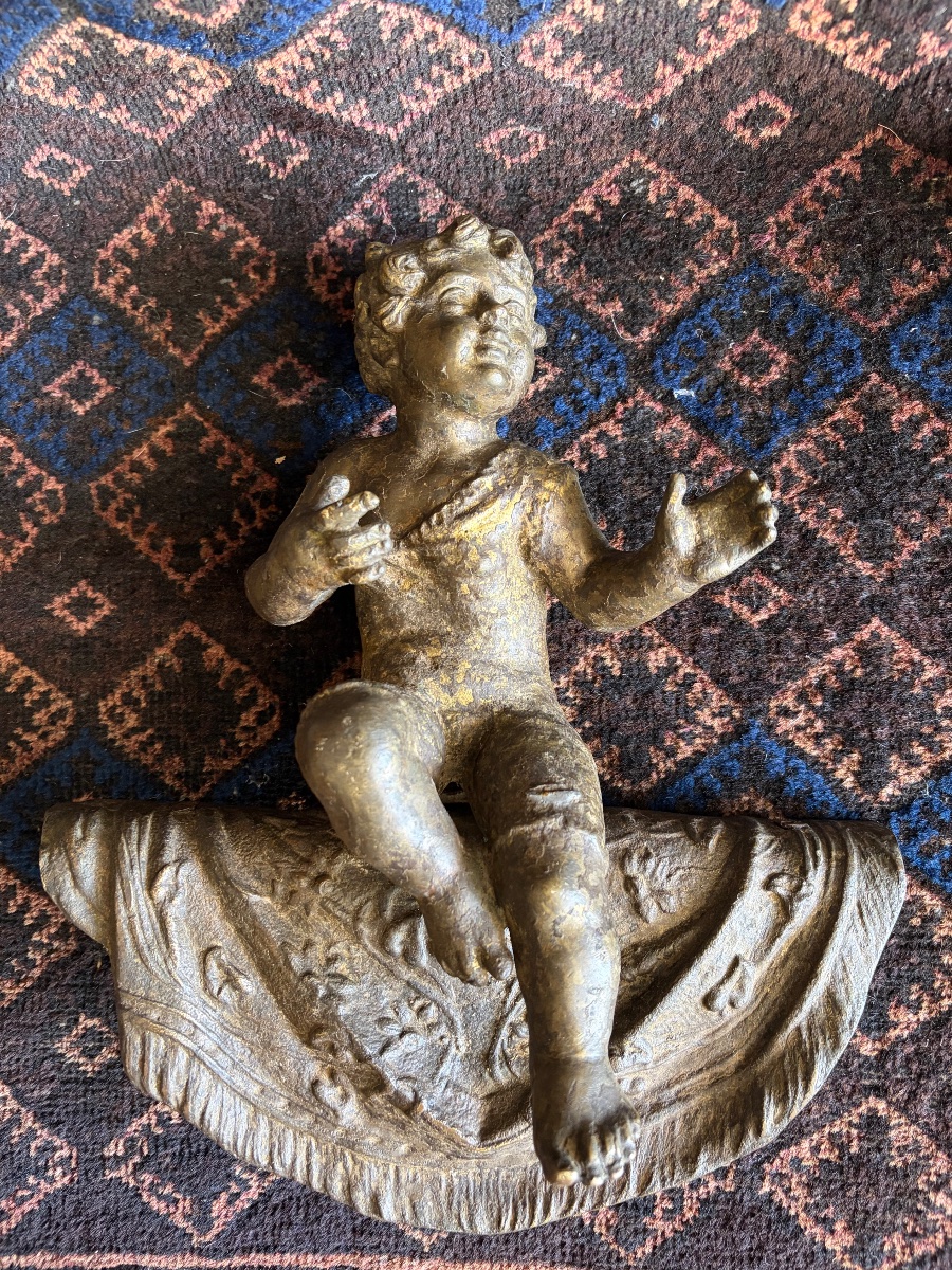 19th-century Bronze Putto-photo-5
