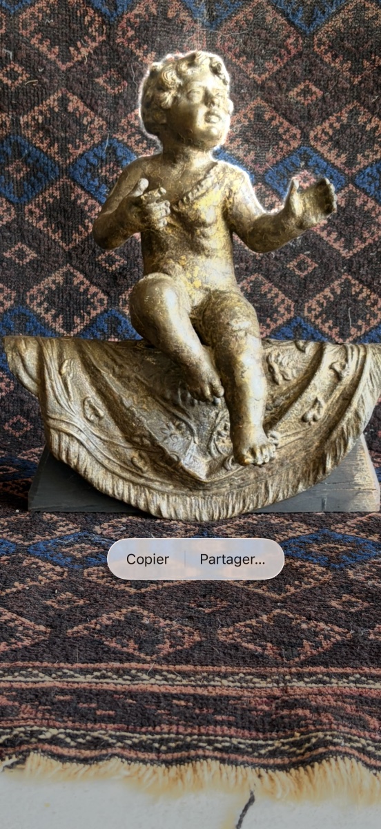 19th-century Bronze Putto-photo-6