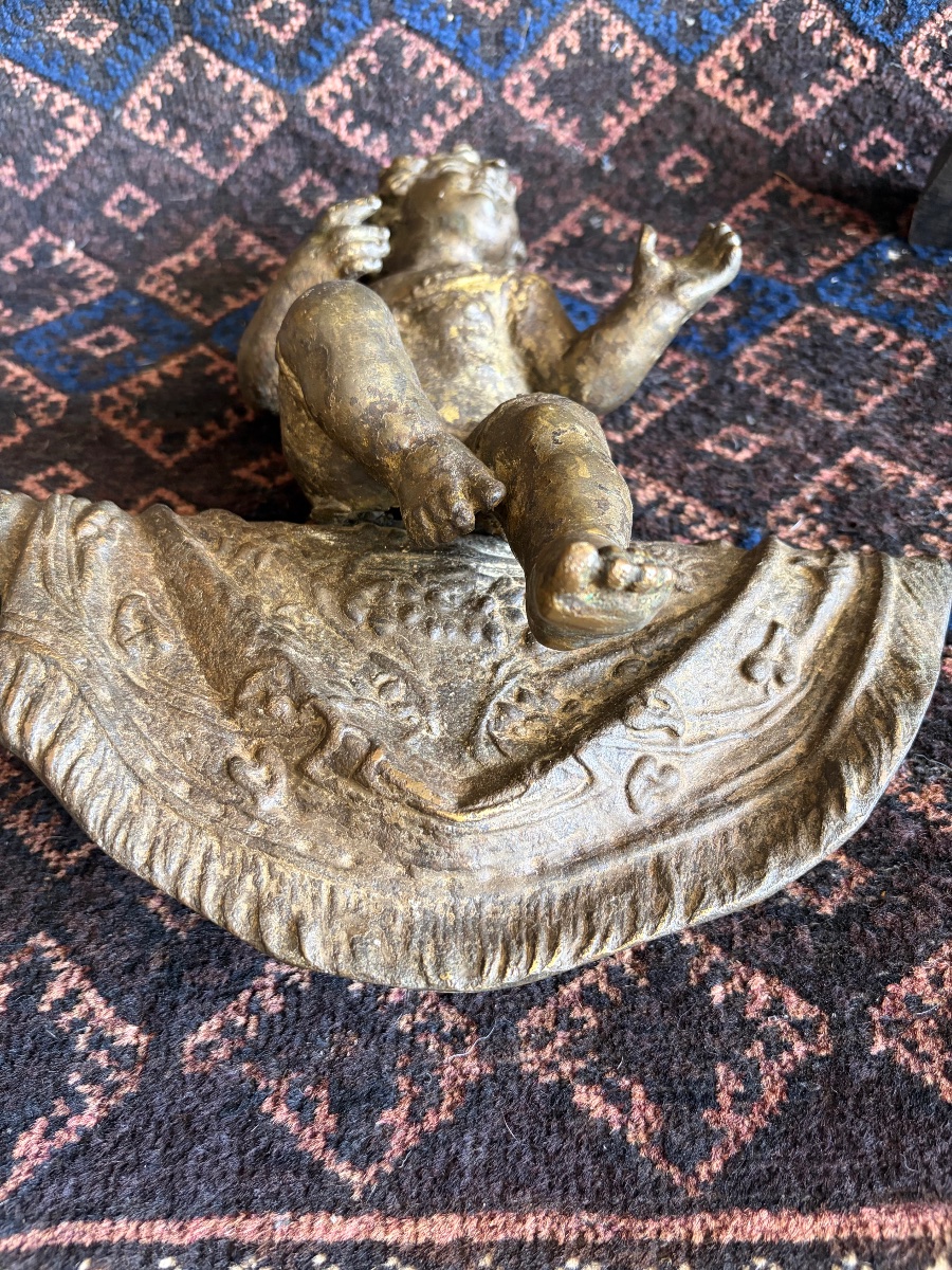 19th-century Bronze Putto-photo-8