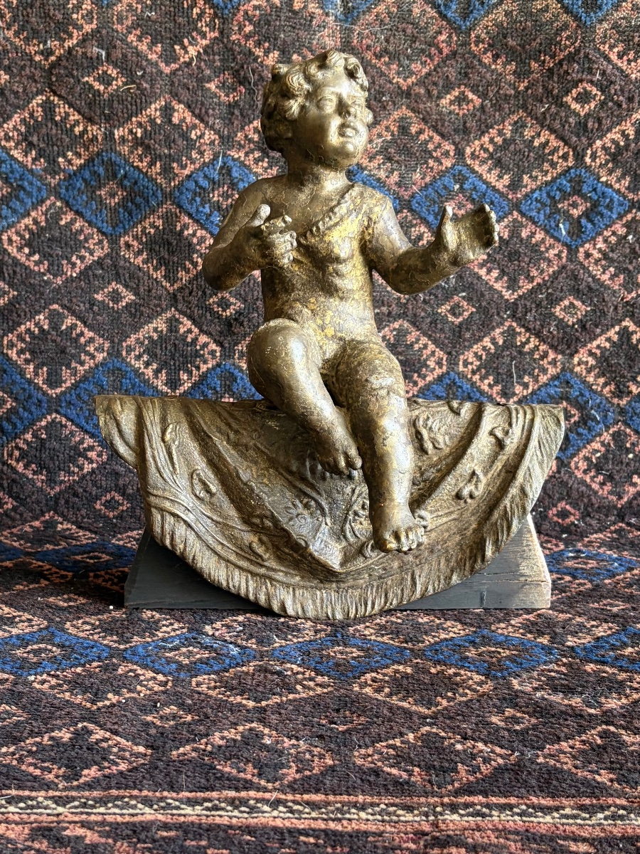 19th-century Bronze Putto