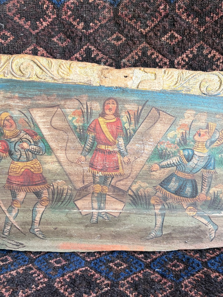 19th-century Sicilian Cart Panel-photo-3