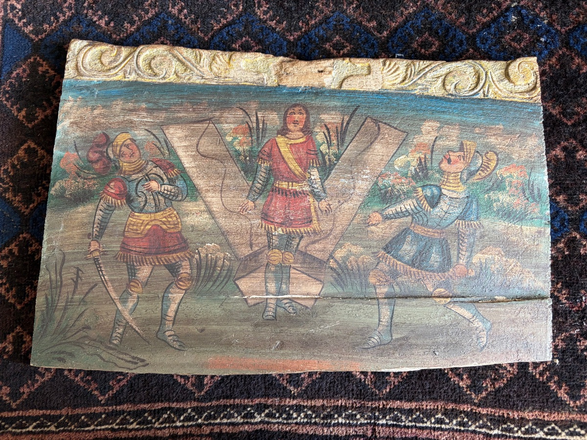 19th-century Sicilian Cart Panel