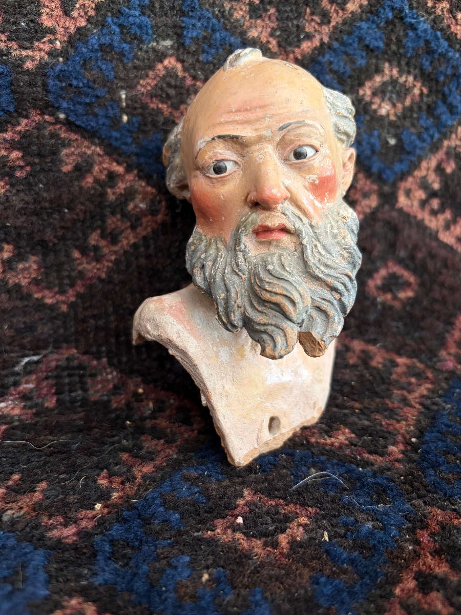 18th-century Neapolitan Santon Head-photo-3