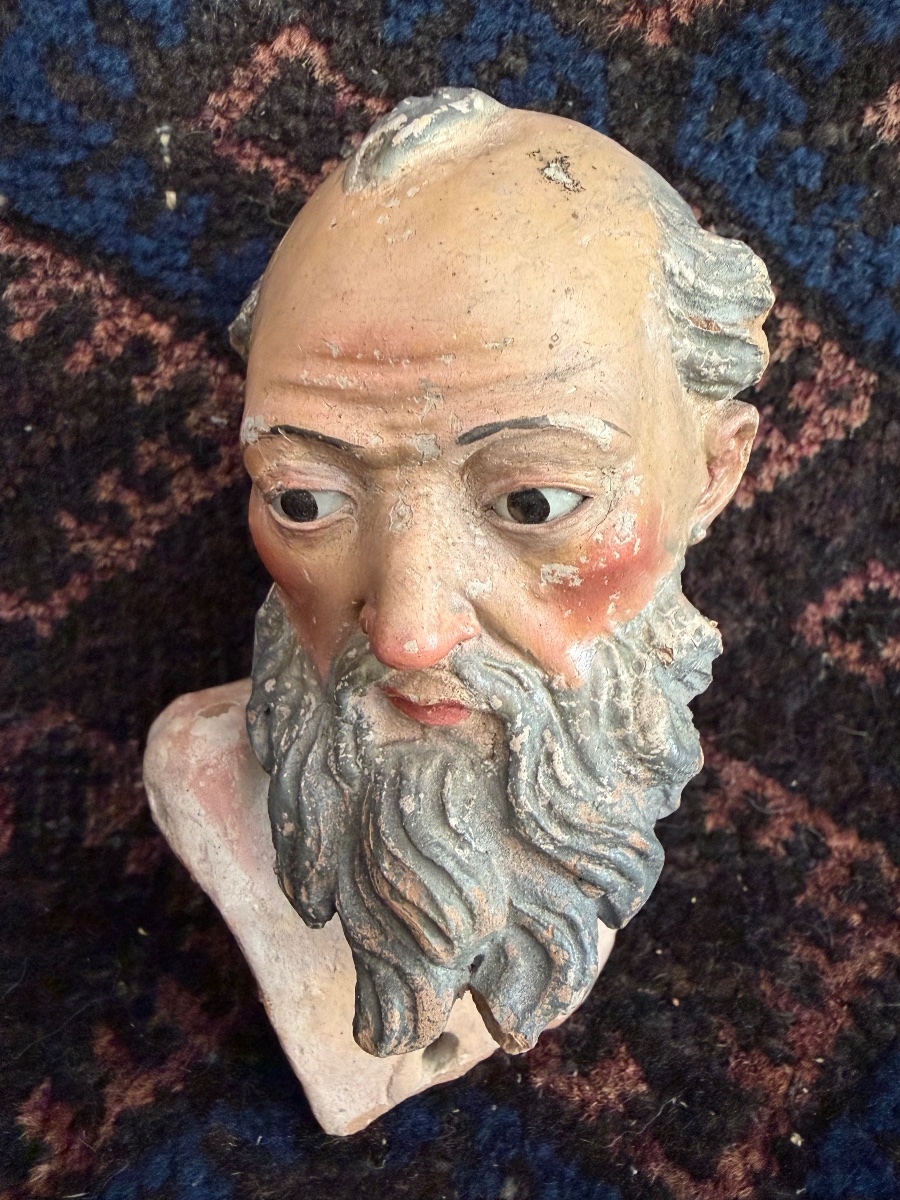 18th-century Neapolitan Santon Head-photo-4