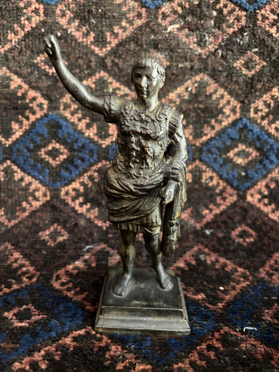 Statuette en bronze de l’empereur Auguste XIX ème-photo-2