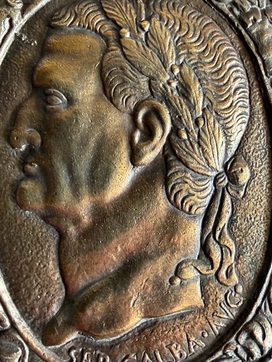 Médaille en bronze représentant Galba XIX ème-photo-3