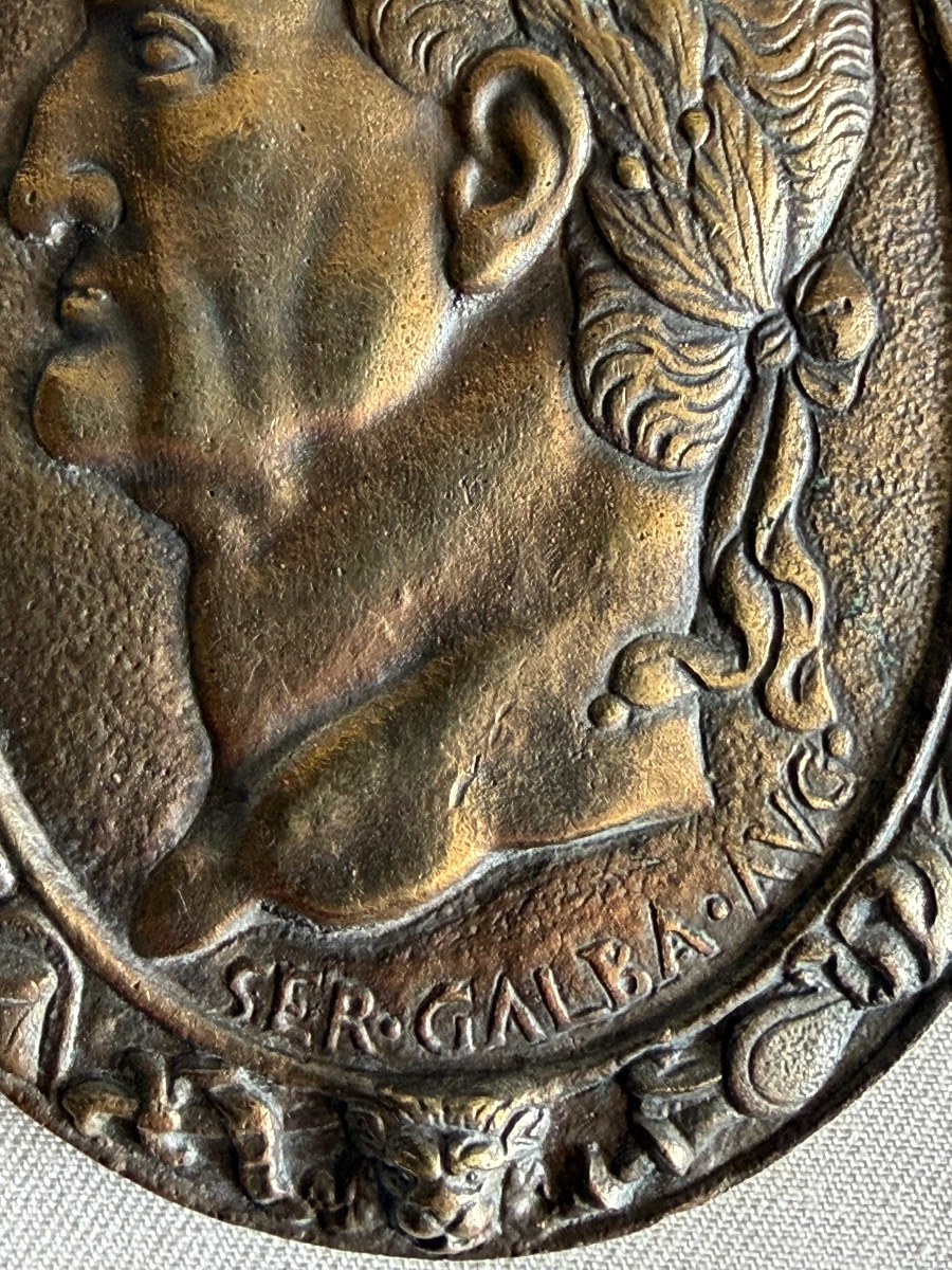 Médaille en bronze représentant Galba XIX ème-photo-1