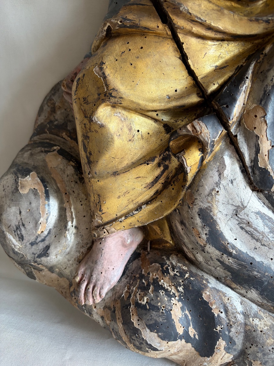 Sculpture en bois représentant Dieu le père XVIII ème-photo-7