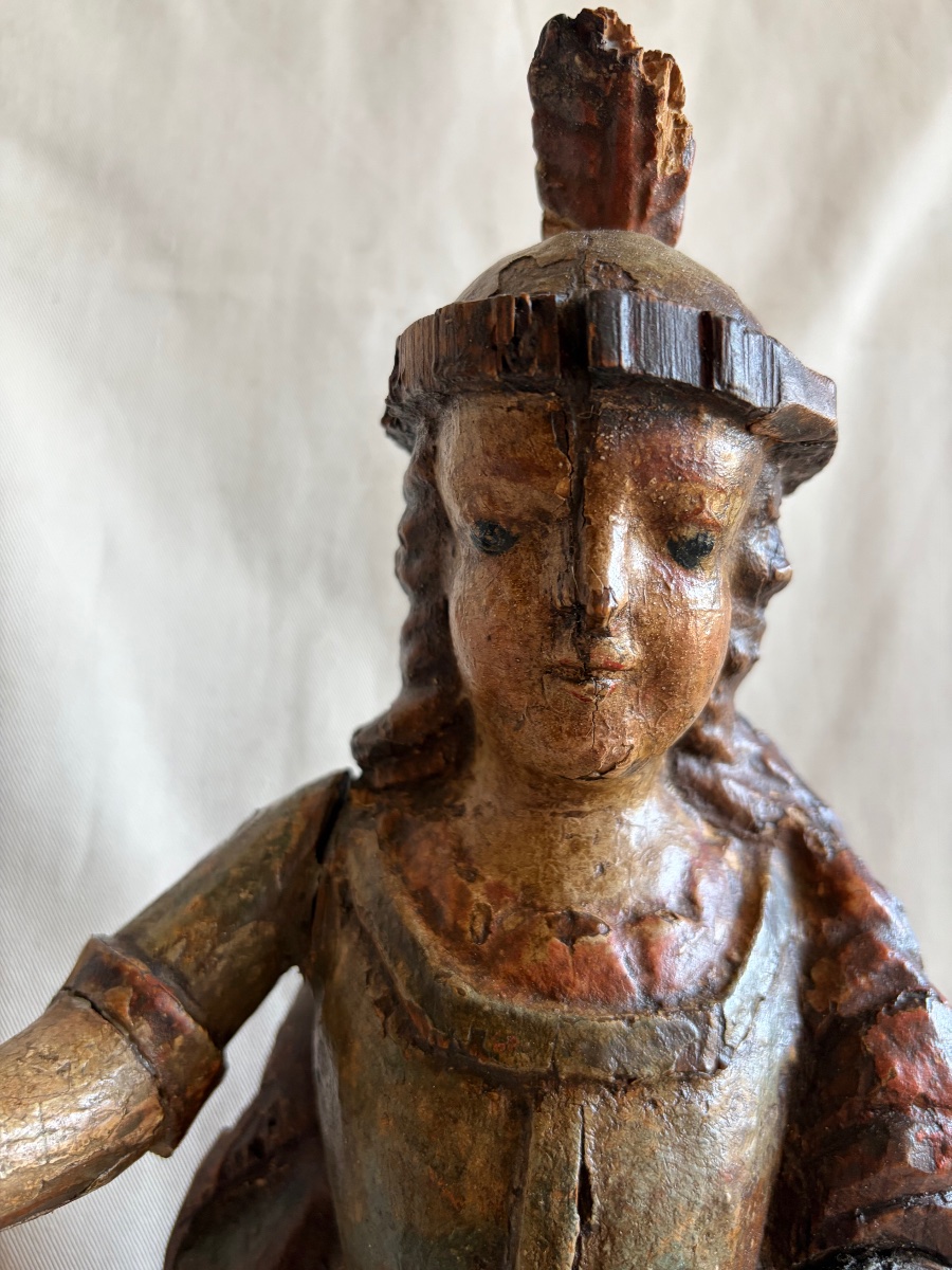 Polychrome Wooden Figurine -photo-2