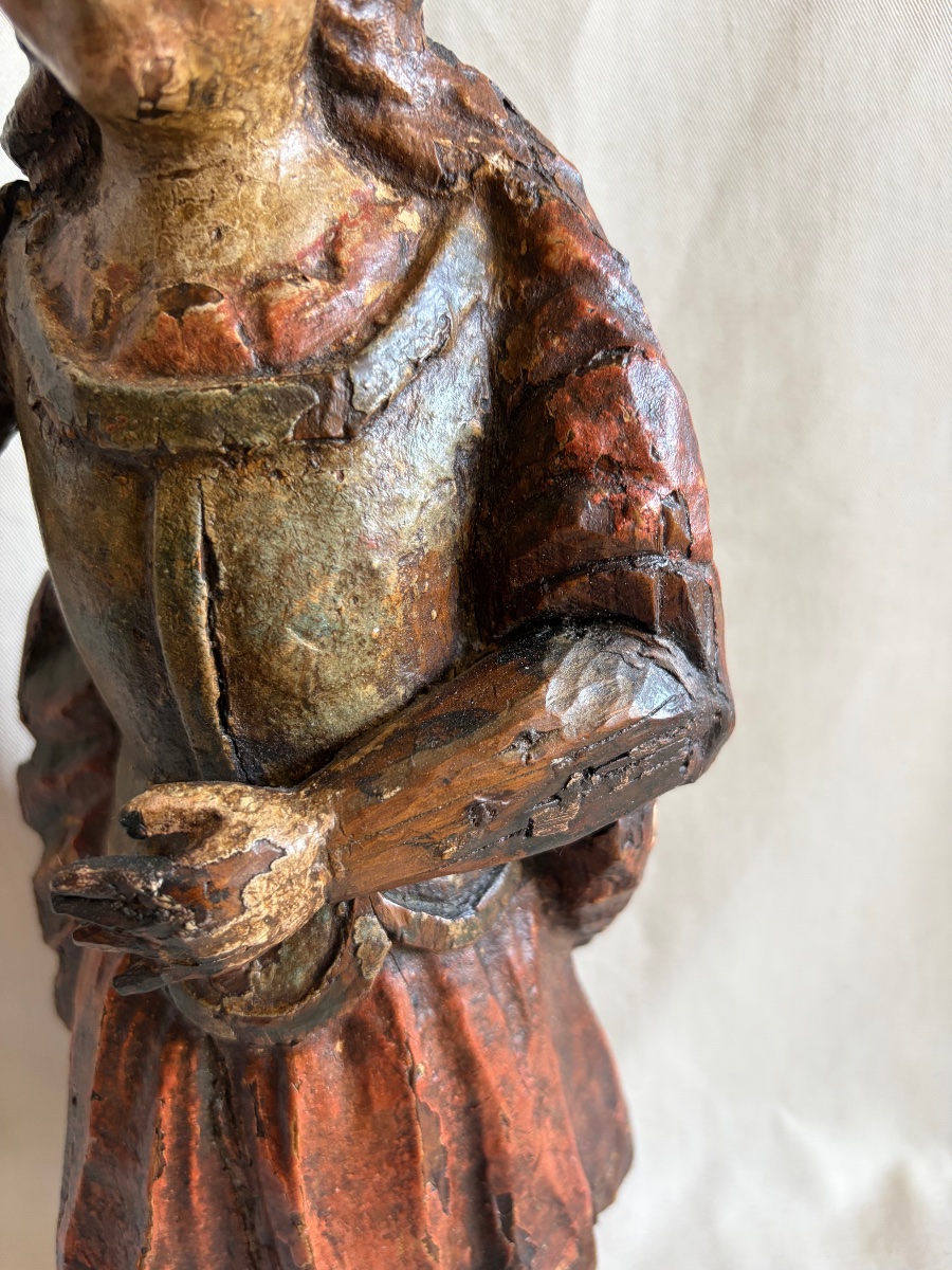 Polychrome Wooden Figurine -photo-3