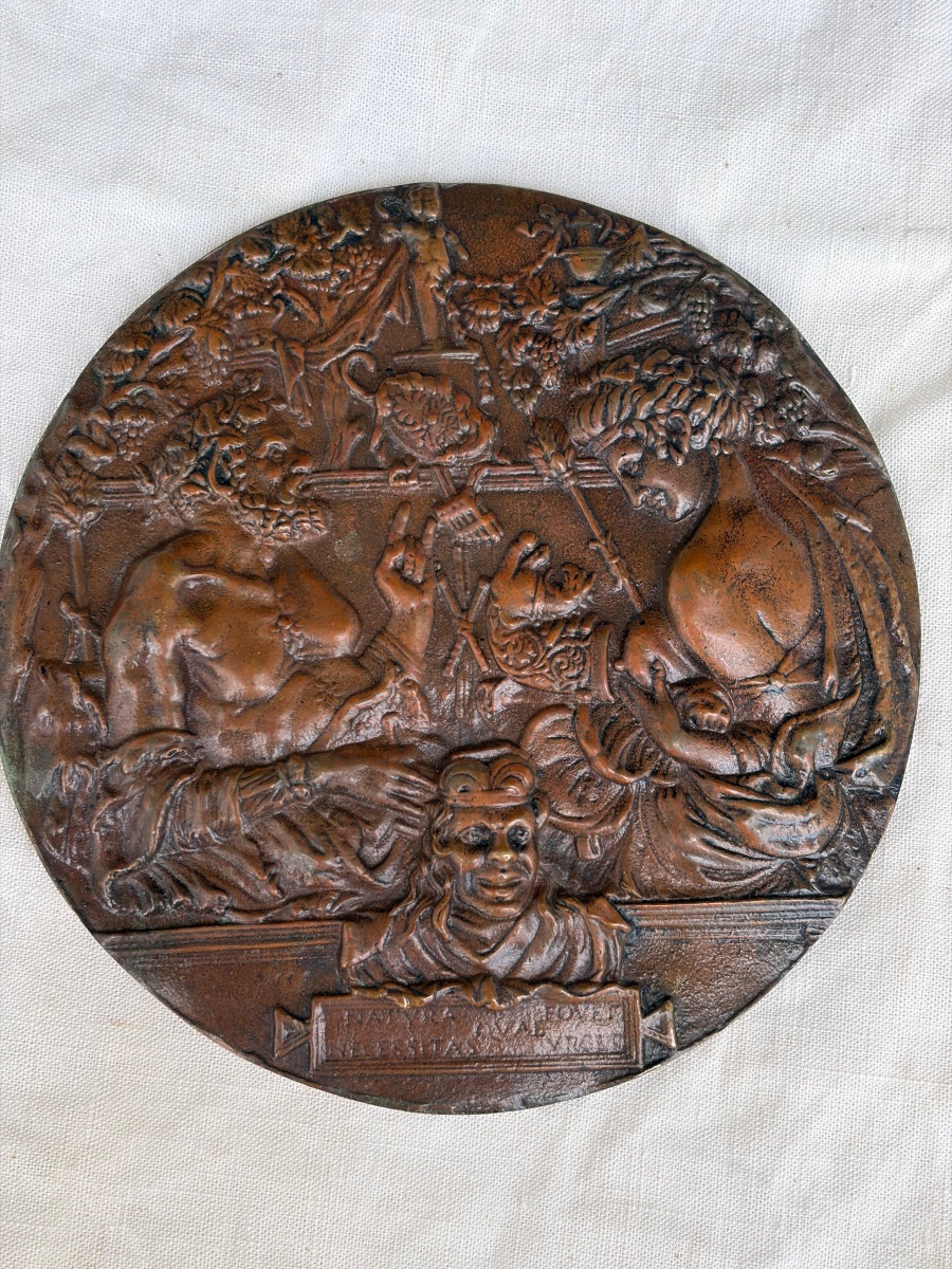 Bronze Medallion Modeled After Donatello, 19th Century-photo-3