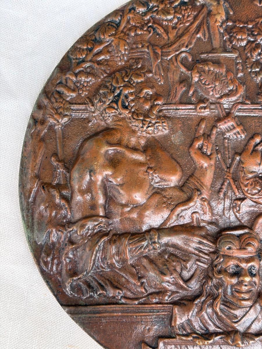 Bronze Medallion Modeled After Donatello, 19th Century-photo-4