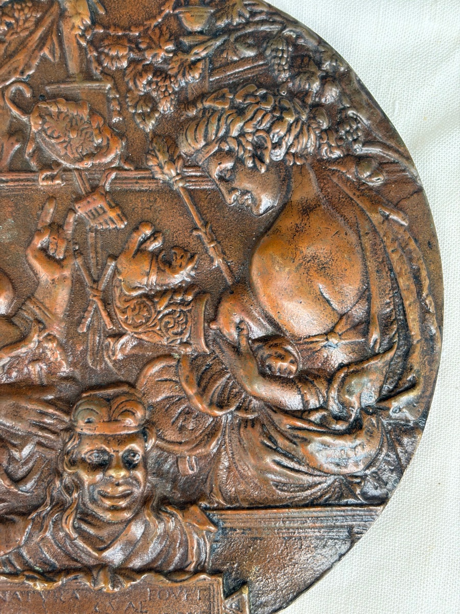 Bronze Medallion Modeled After Donatello, 19th Century-photo-1