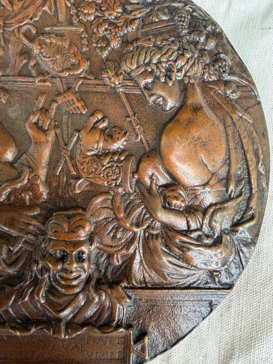 Bronze Medallion Modeled After Donatello, 19th Century-photo-5