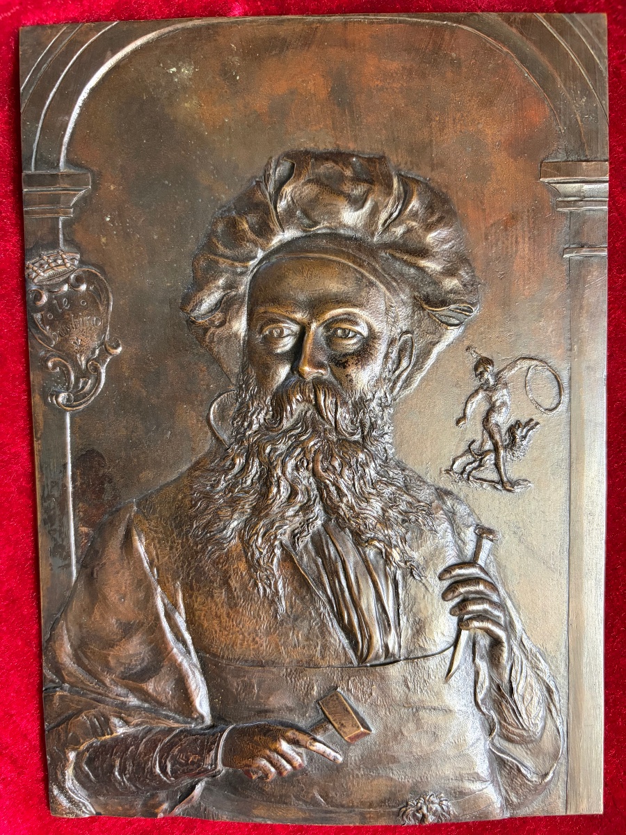 19th-century Bronze Plaque