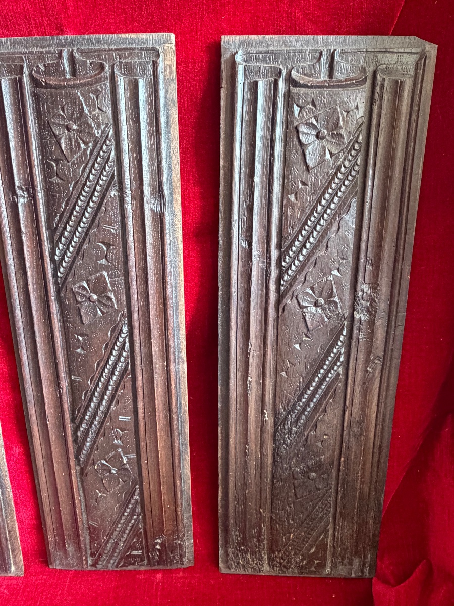 Trunk Panels With 17th-century Napkin-fold Decoration-photo-2
