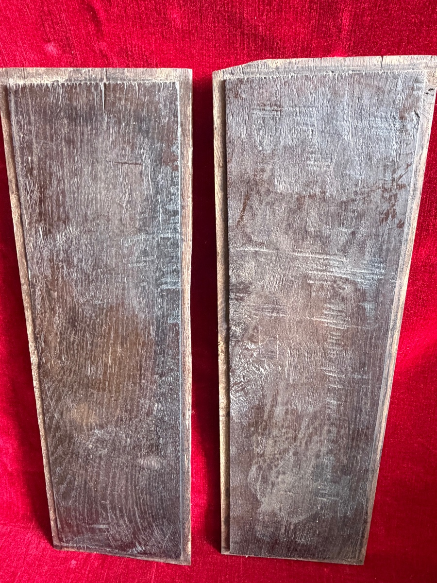 Trunk Panels With 17th-century Napkin-fold Decoration-photo-3