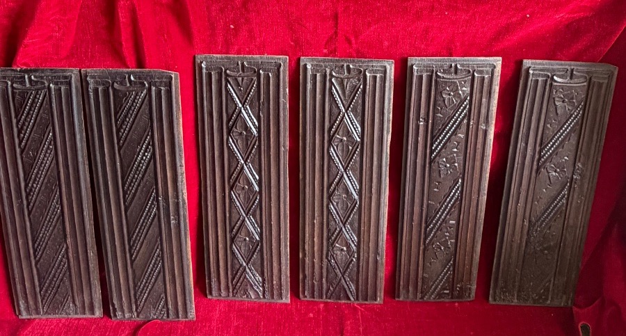 Trunk Panels With 17th-century Napkin-fold Decoration