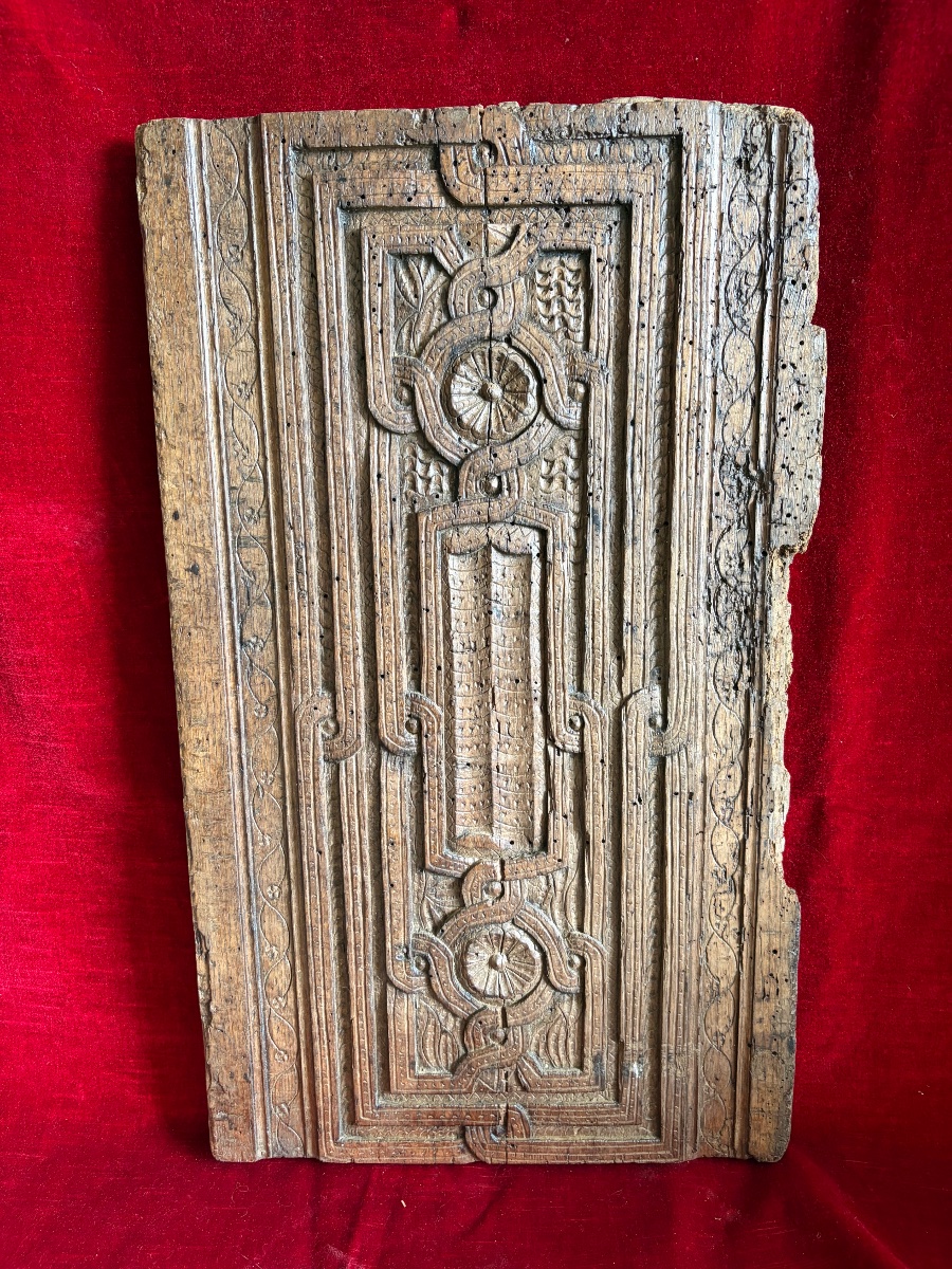 16th-century Carved Wooden Panel
