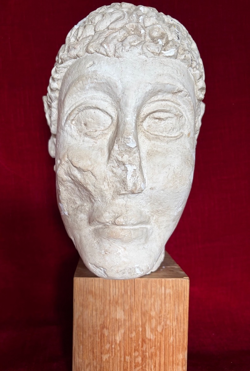 Plaster Cast Of A Warrior's Head-photo-2