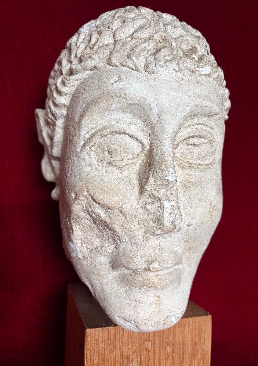 Plaster Cast Of A Warrior's Head-photo-3