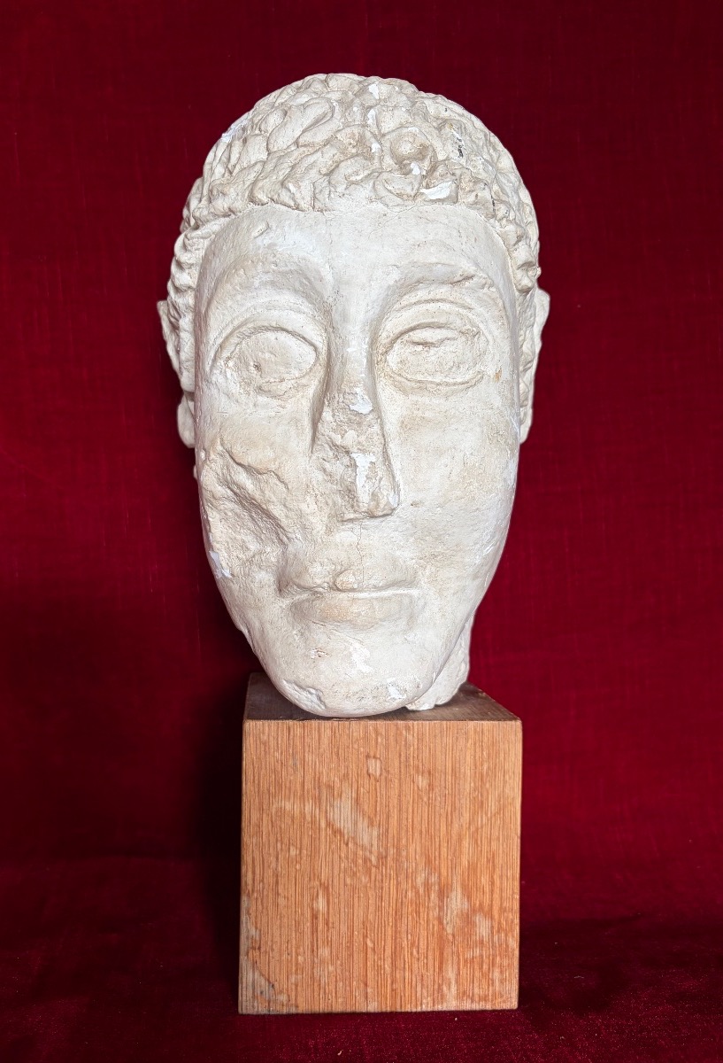 Plaster Cast Of A Warrior's Head