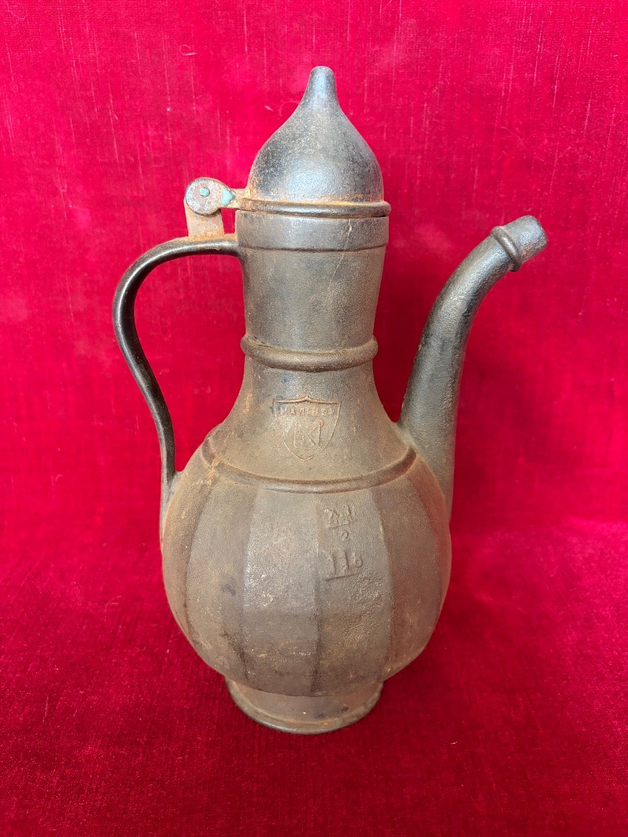 Théière ou pichet russe en fonte XIX ème-photo-2