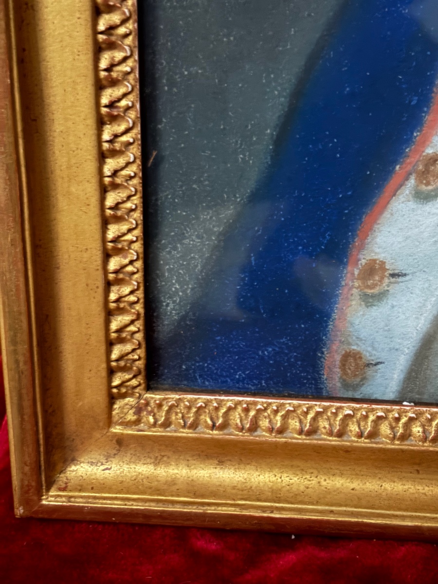 Pastel Depicting A French Officer In The Late 18th Century -photo-2