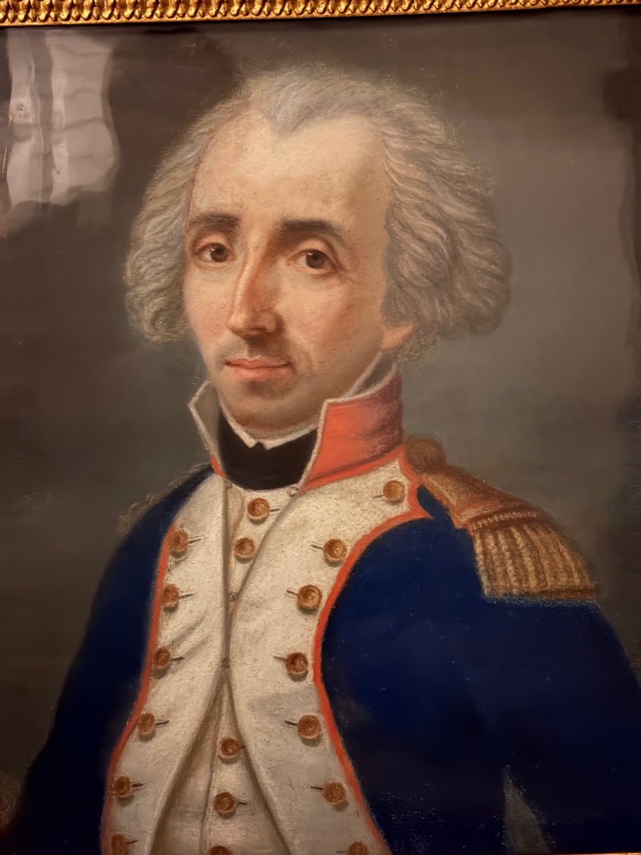 Pastel Depicting A French Officer In The Late 18th Century 