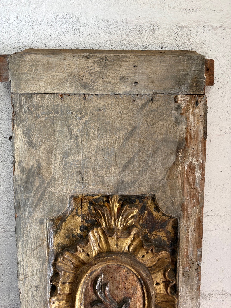 Élément de boiseries en bois résineux XVIII ème-photo-2
