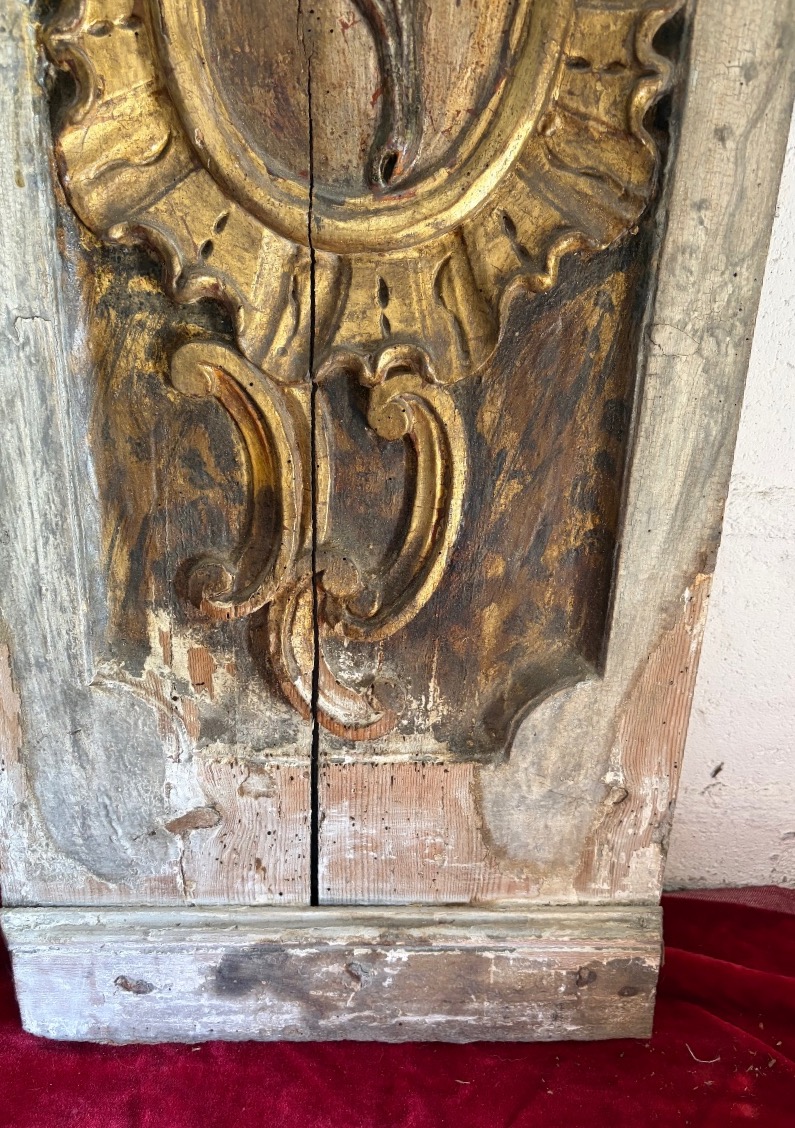 Élément de boiseries en bois résineux XVIII ème-photo-4