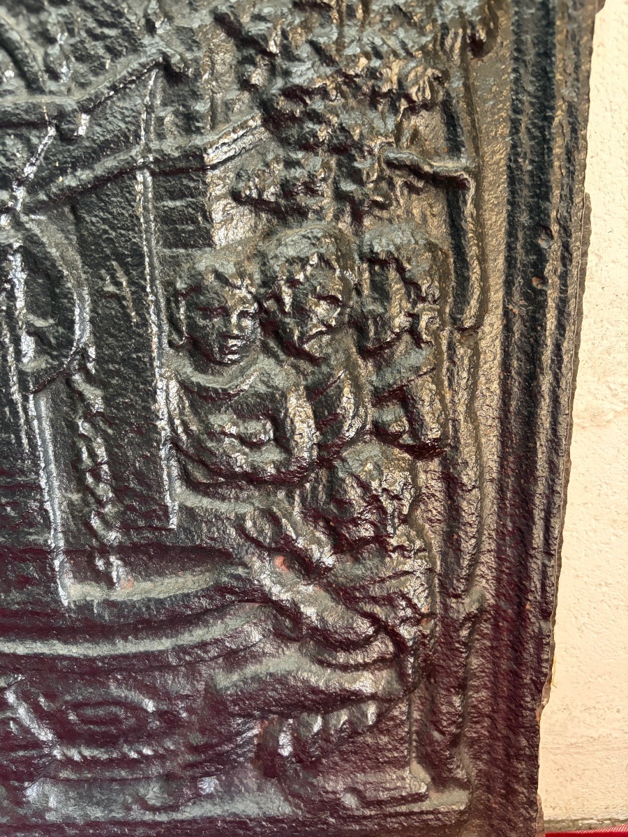 Plaque de fourneau en fonte de fer-photo-2
