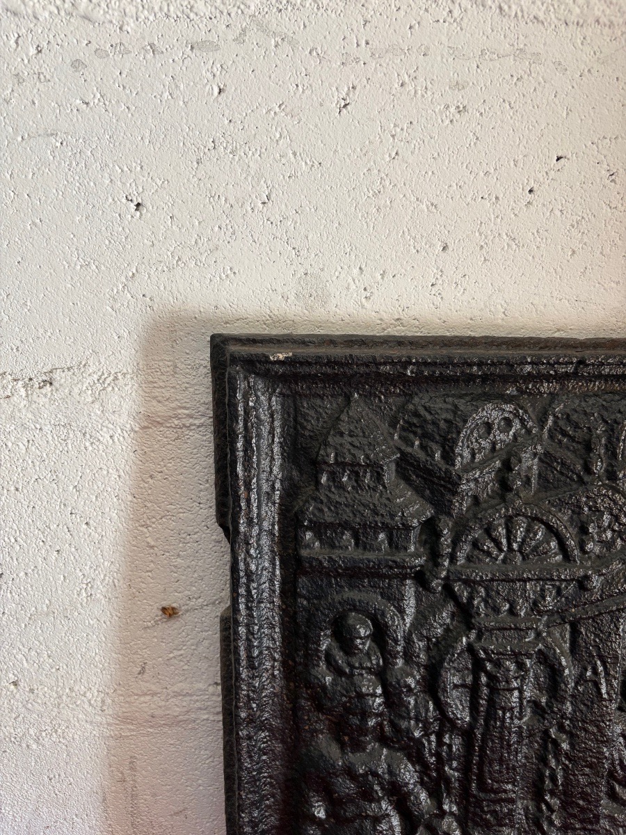Plaque de fourneau en fonte de fer-photo-3