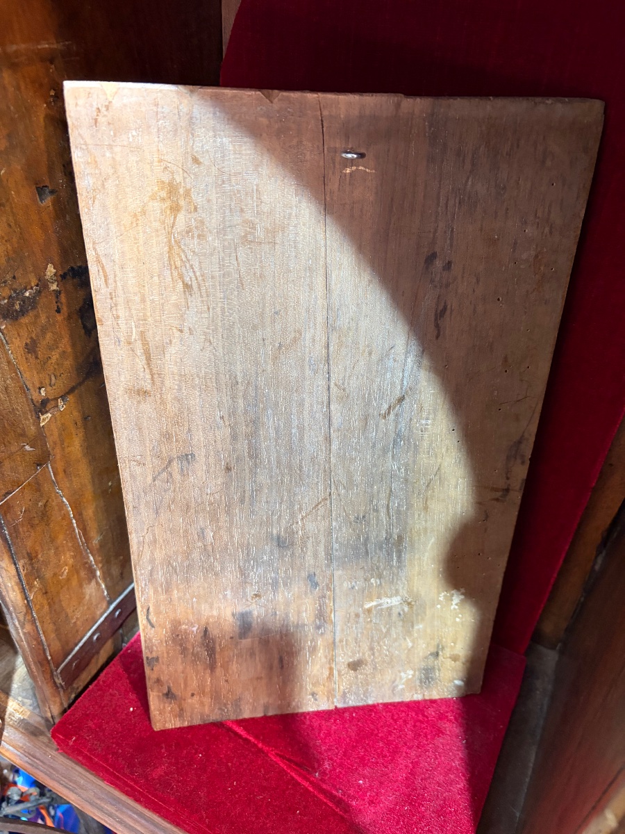 Peinture d’un buste de femme vue de profil XIX ème-photo-6