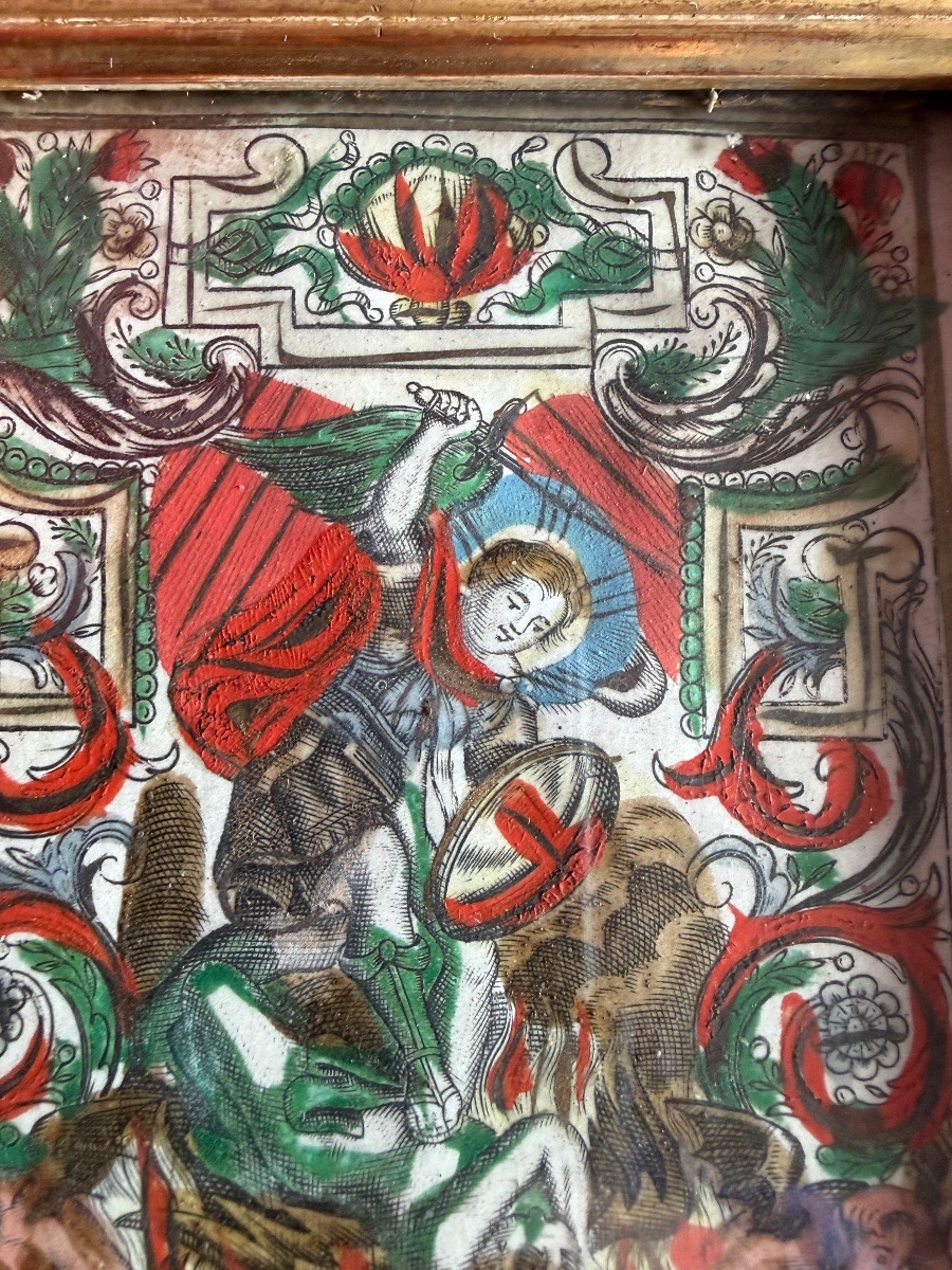 Petite gravure religieuse XVIII ème -photo-1