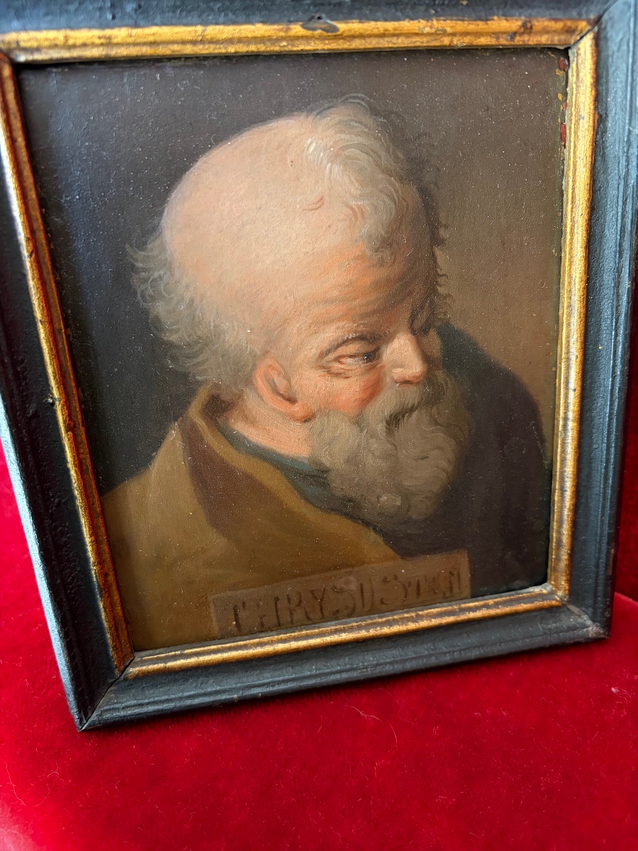Huile sur panneau fin XVIII ème -photo-4