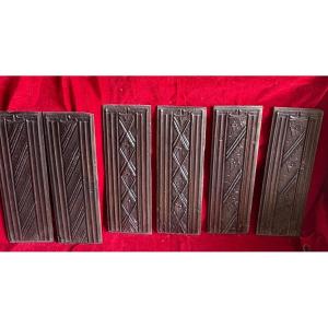 Trunk Panels With 17th-century Napkin-fold Decoration