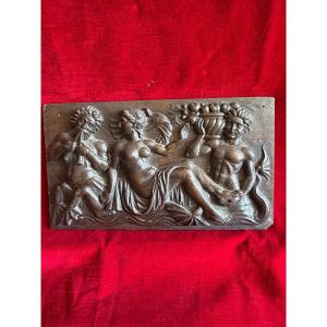 17th-century Carved Wooden Panel