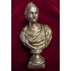 Petit buste d’empereur romain XIX ème