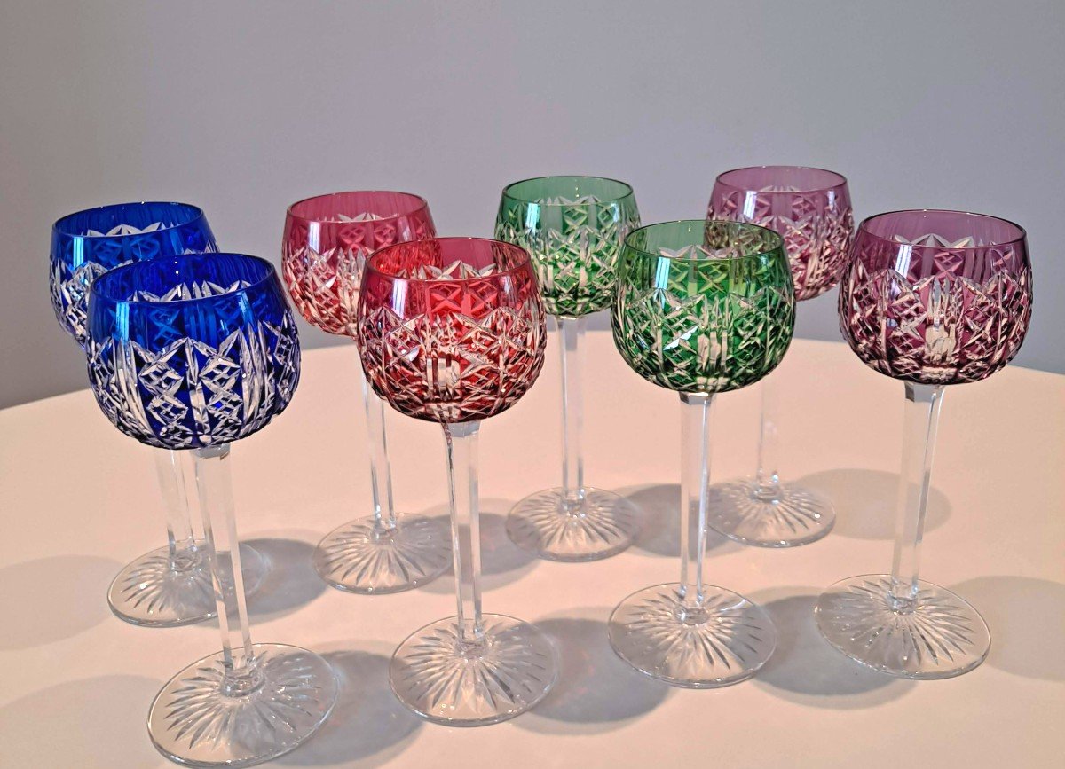 Saint Louis Crystal Colored Glasses-photo-1