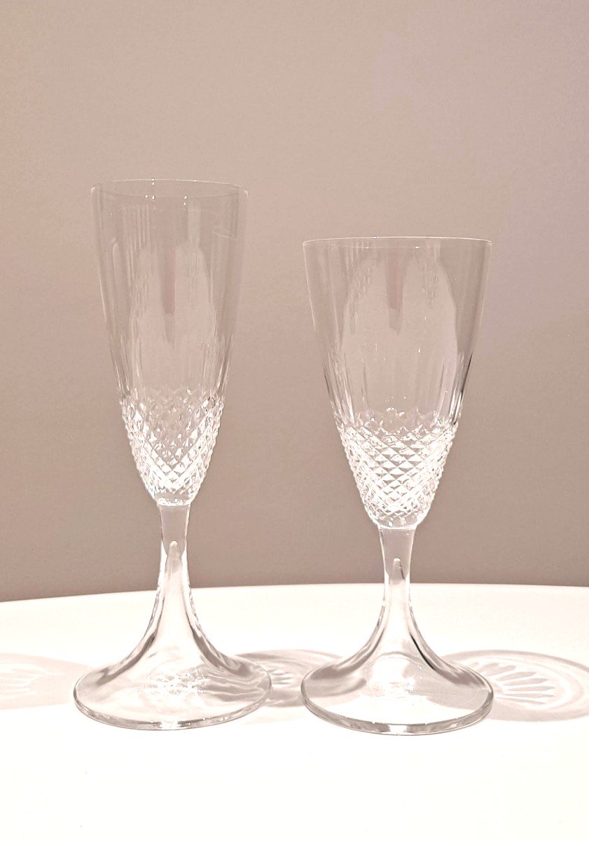 Flûtes Et Verres Lalique Modèle Chinon -photo-1